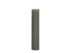 Advent Candle No. 1-24 w. gold print 60 h H25/D5 cm olive