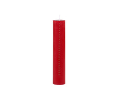 Advent Candle w. gold print 60 h H25/D5 cm antique chili