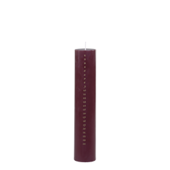 Advent Candle No. 1-24 w. gold print 60 h H25/D5 cm antique cherry