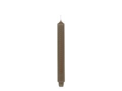 Advent Candle w. gold print 20 h H29/D3 cm antique linen