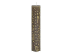Advent Candle No. 1-24 w. gold print 60 h H25/D5 cm linen