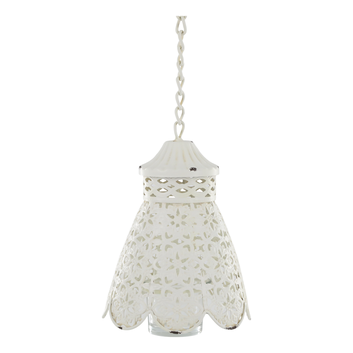 Hanging Lantern for tealights H18/D12.5 cm antique cream