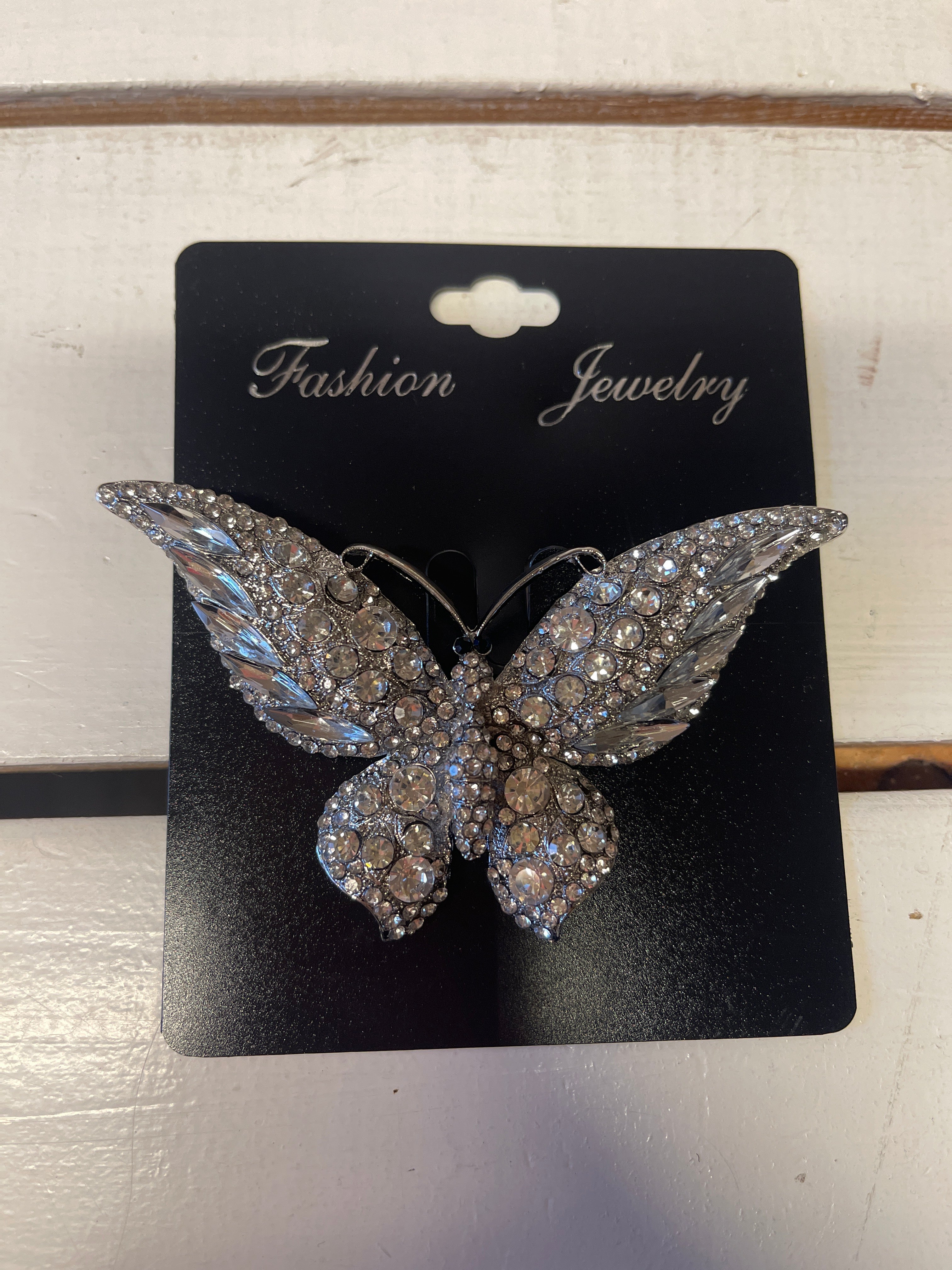 Bling broche - Stor sommerfugl by Krone 1