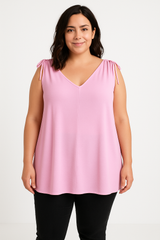 Top med bindebånd - Brystmål 130cm - Viskose Polyester
