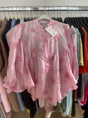 Lyspink skjorte med pailletter by Krone 1