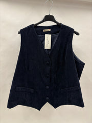 Fløjlsvest Med Knapper