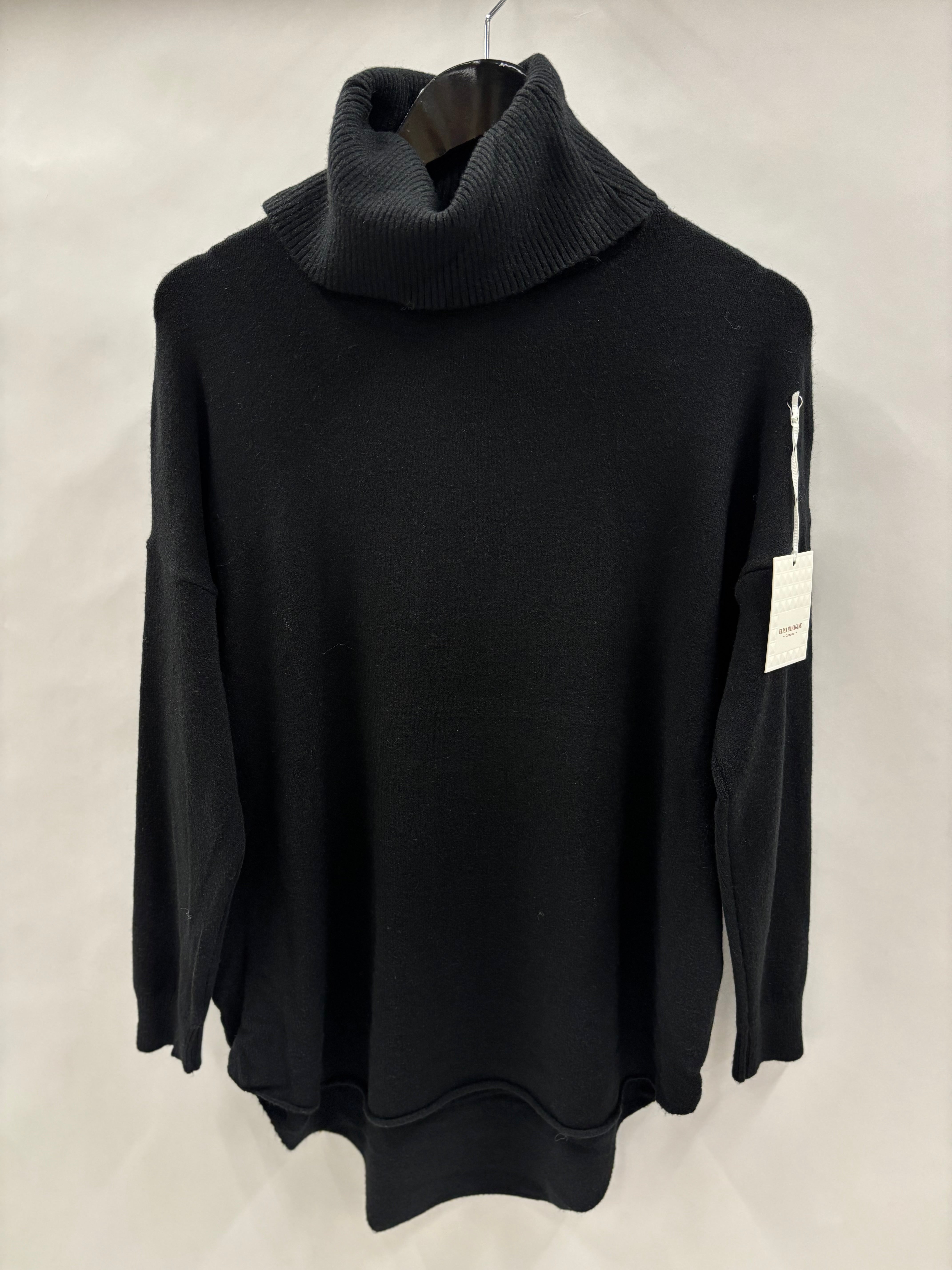 Strikbluse Rullekrave