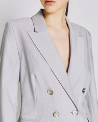 Access Double-breasted blazer with metallic buttons