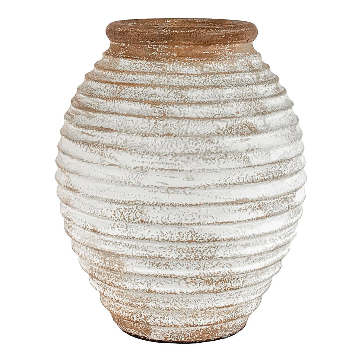 Lomba Dekorationskrukke, brun/hvid,  Ø28x35 cm