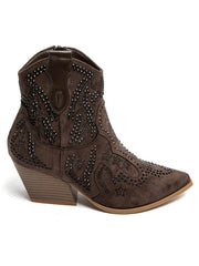 Brune cowboystøvler med bling