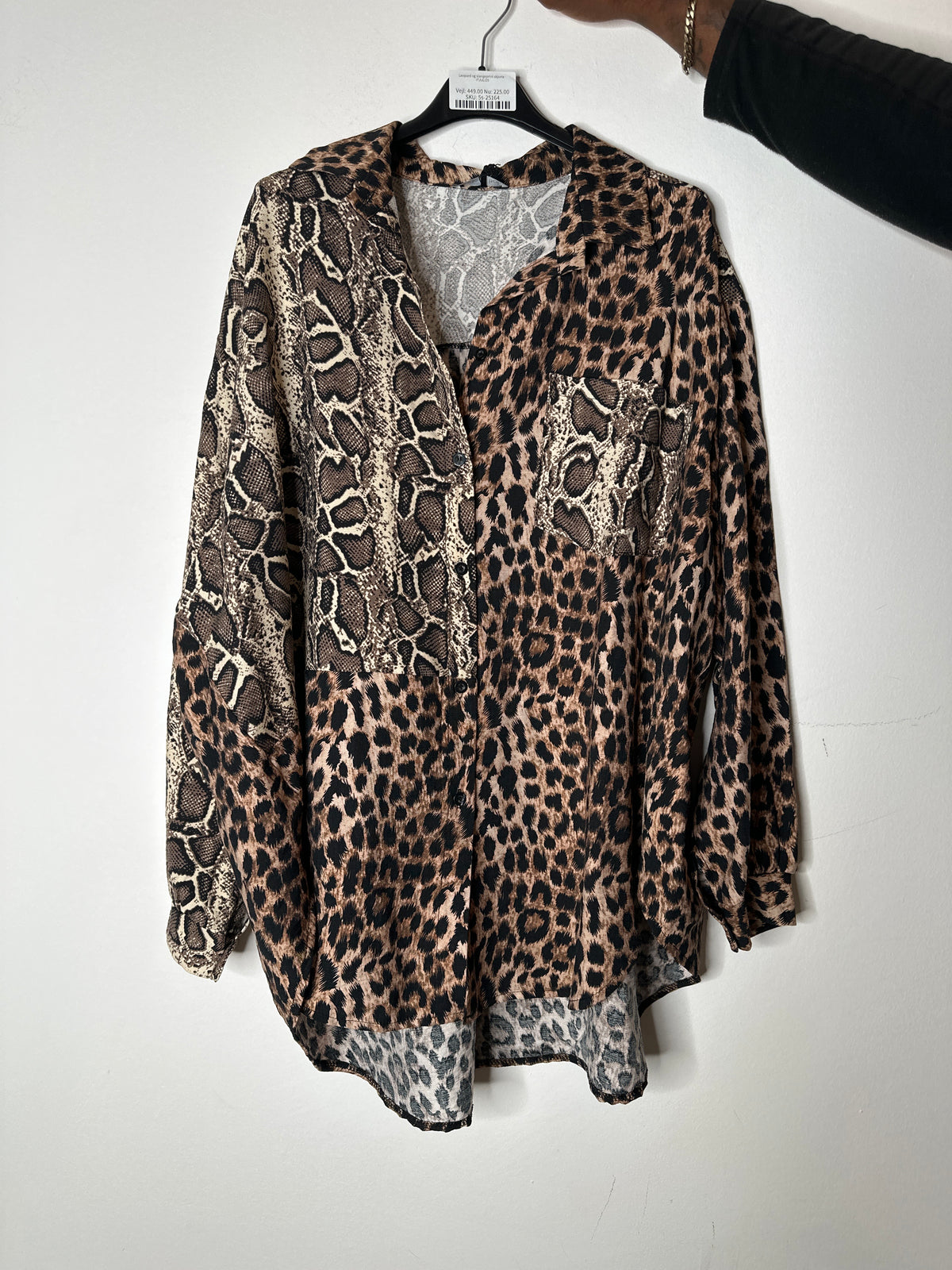 Leopard og slangeprint skjorte - ITJULI25