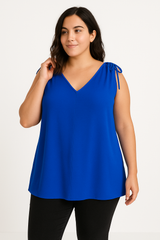 Top med bindebånd - Brystmål 130cm - Viskose Polyester
