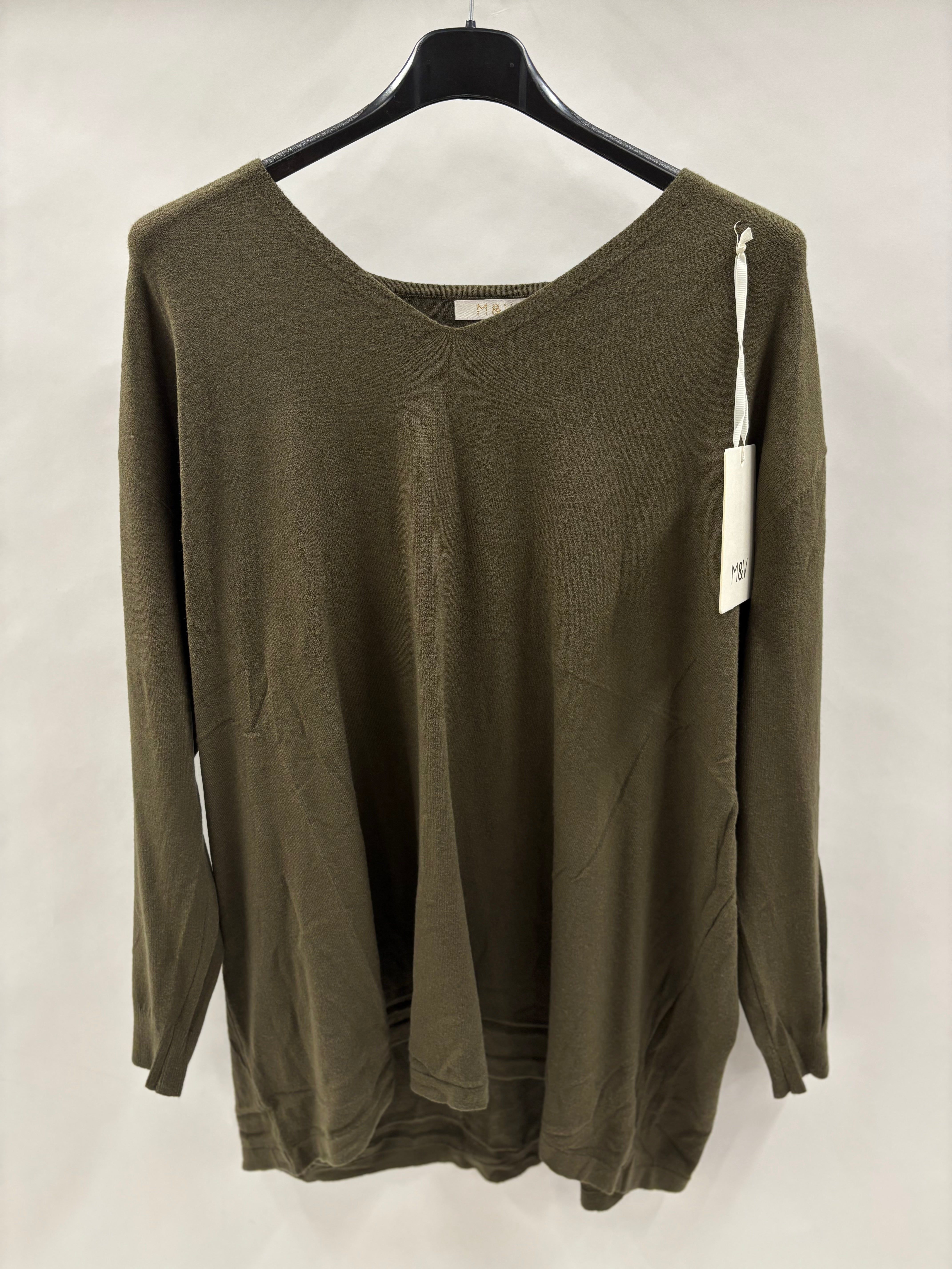 Strikbluse V-Udskæring