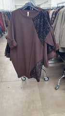 Sweatshirt kjole med pailletter