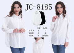 Skjorte med pailletter på krave - ITMARTS25 by Jessy Moda