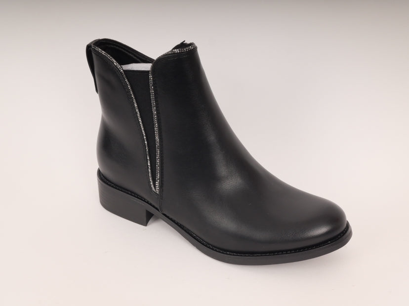 Støvler med bling sort - Store størrelser by Krone 1