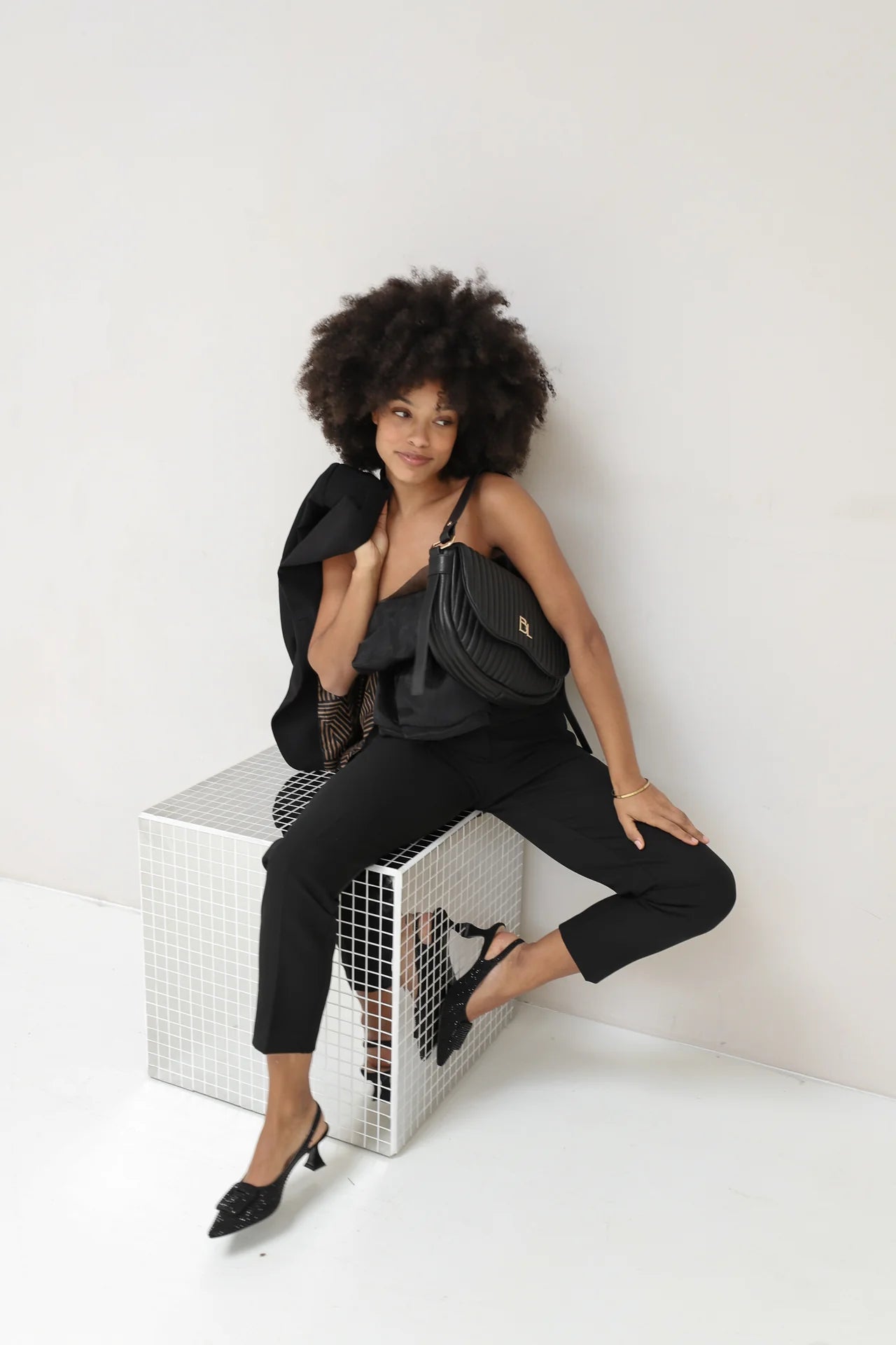 Babouche Lifestyle Freja Stiletter med bling sort