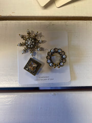 Bling broche sæt af 3 krans by Krone 1