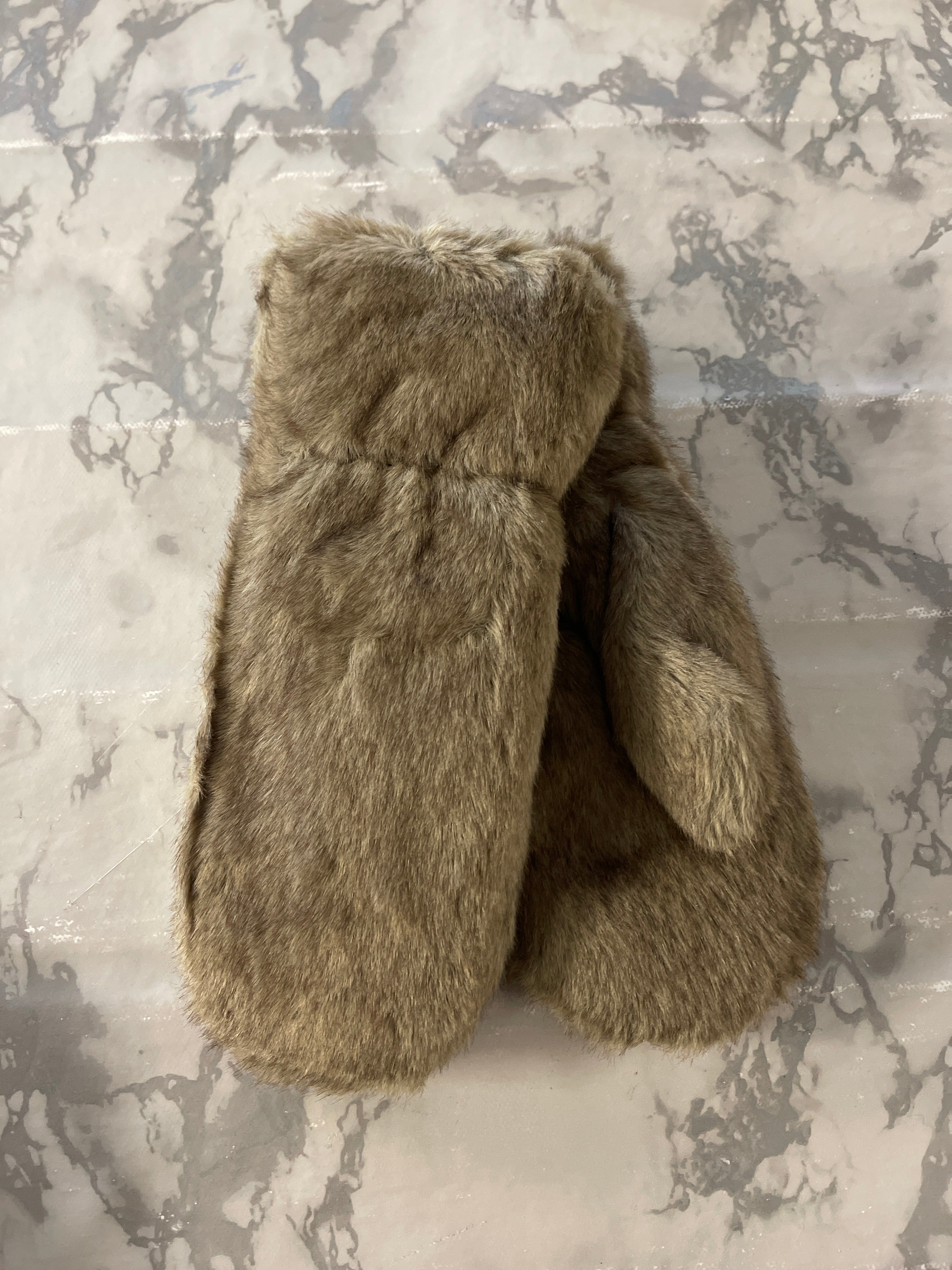 Faux fur pels handsker