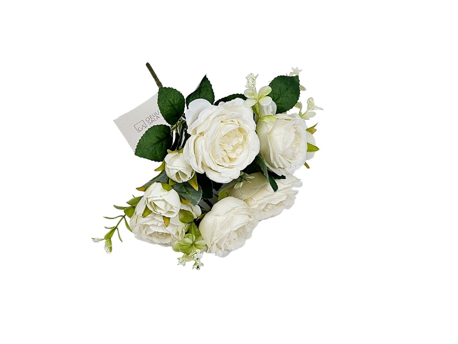 Buket roser x5 creme 27 cm