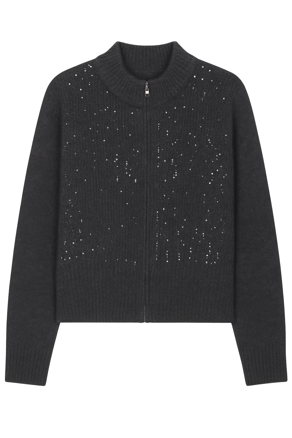 Strikcardigan med pailetter by Krone 1