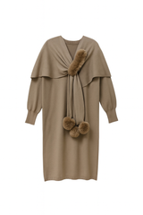 Strikkjole med strikslag