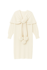 Strikkjole med strikslag