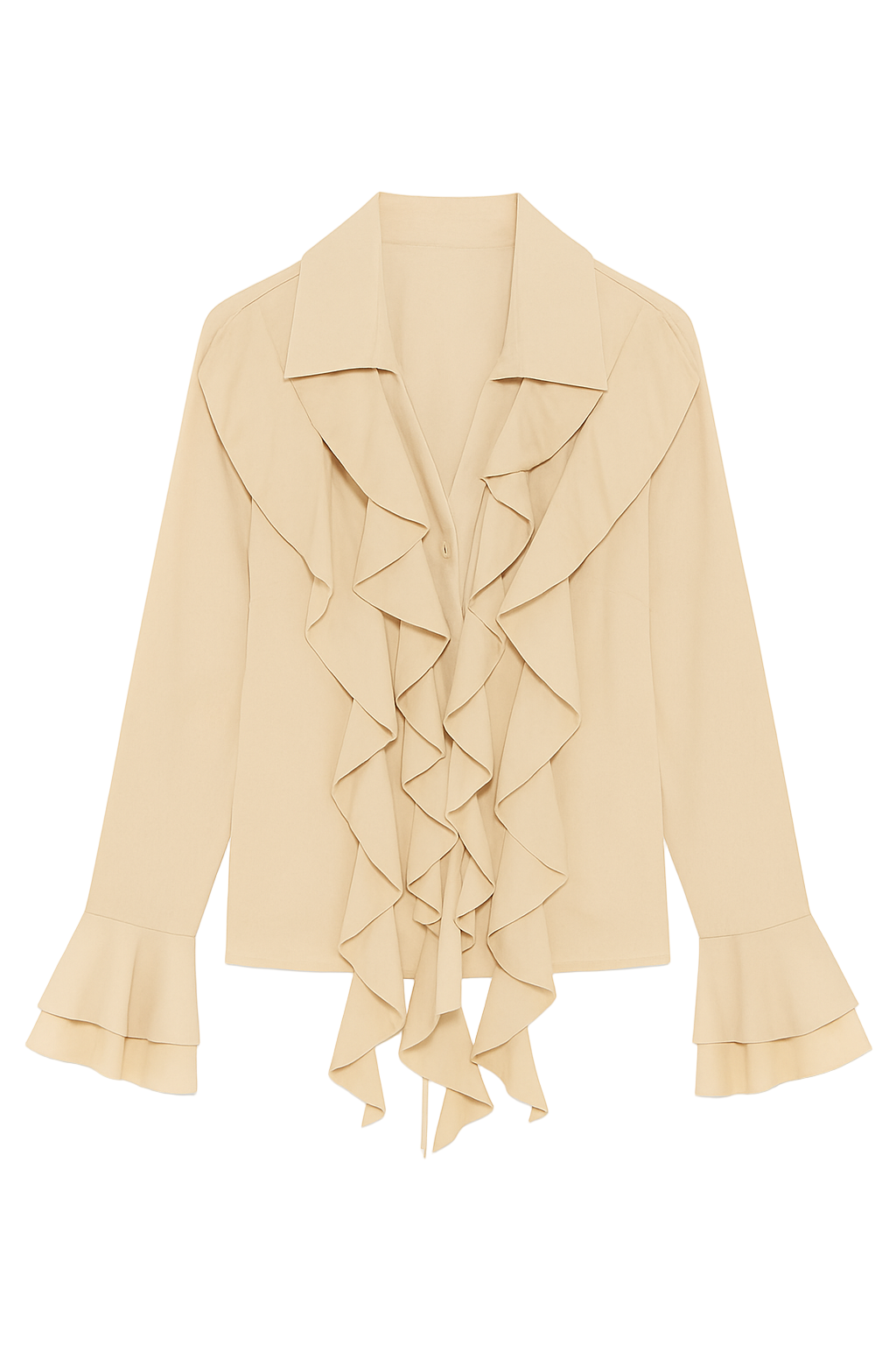 Skjorte med flæse rækker