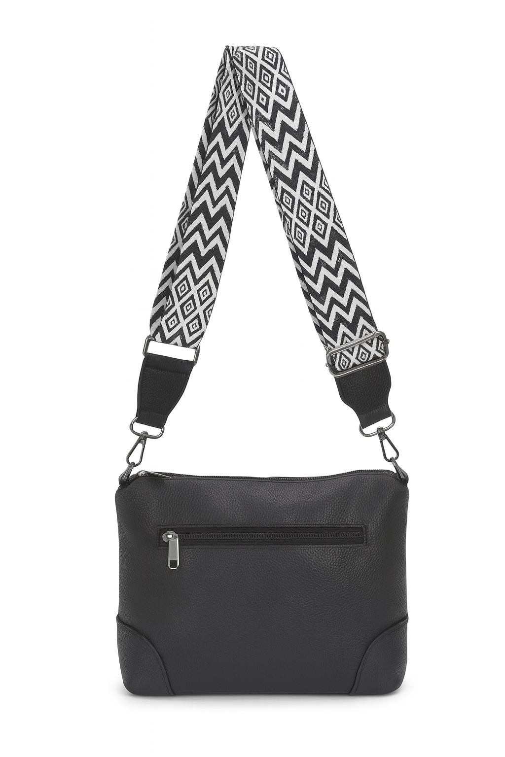 Taske med zigzag taskestrop 22x13x25cm by Eric Bags