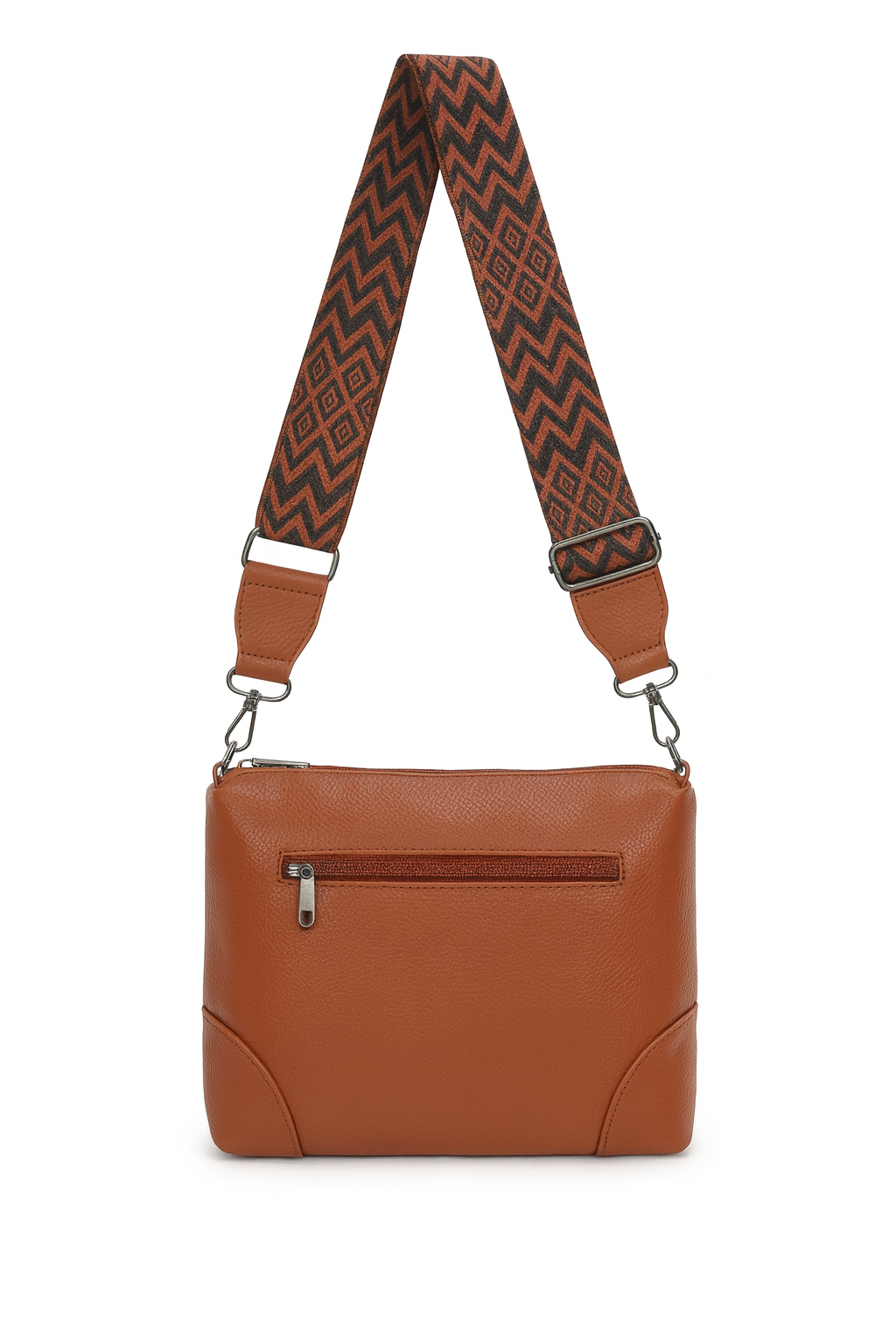 Taske med zigzag taskestrop 22x13x25cm by Eric Bags