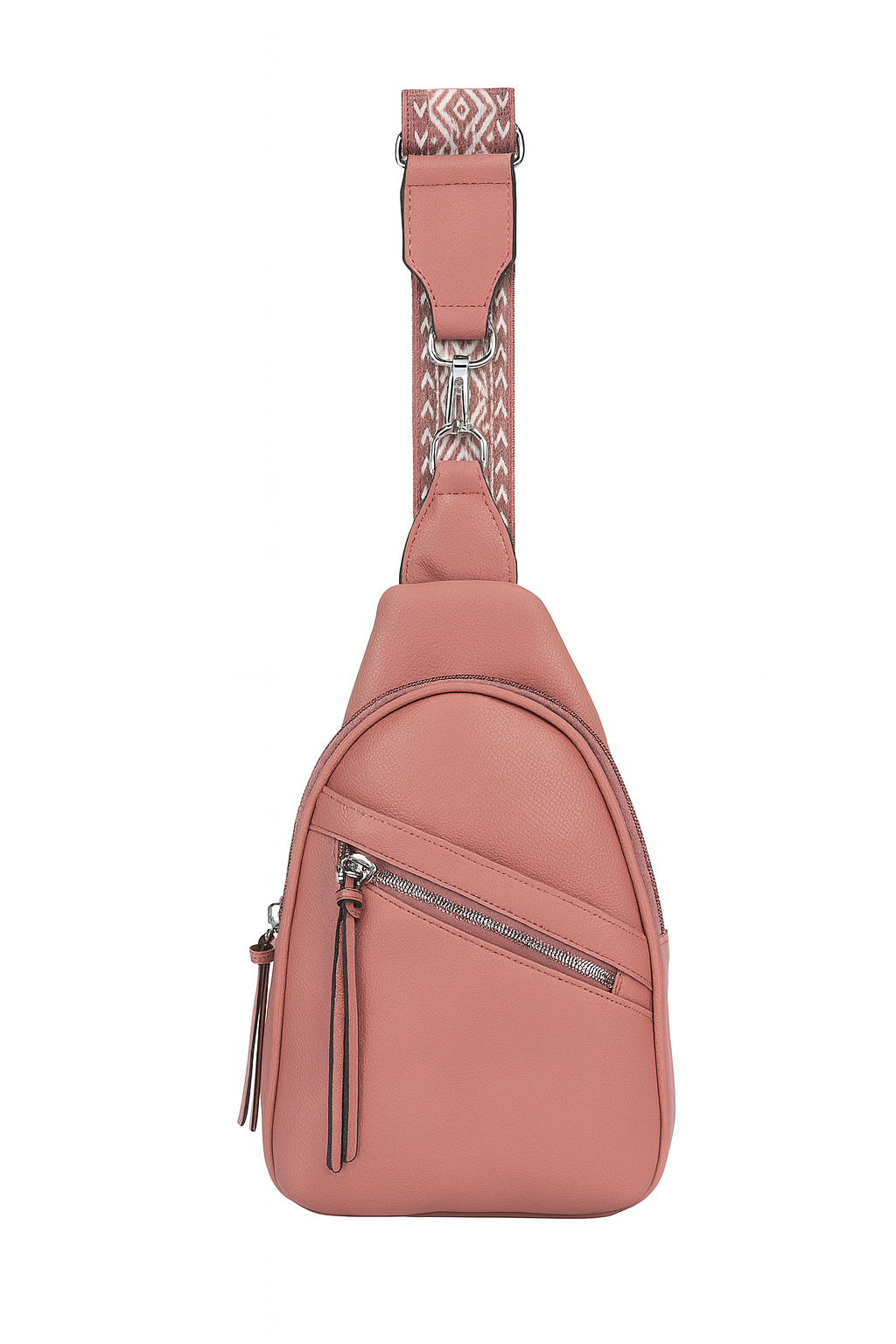 Crossbody rejsetaske med lynlås 20x7x30cm by Eric Bags