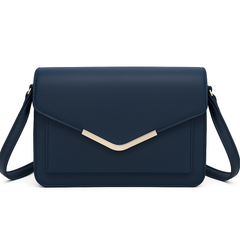 Firkantet crossbody taske med guld detalje 16x8x23cm by Eric Bags