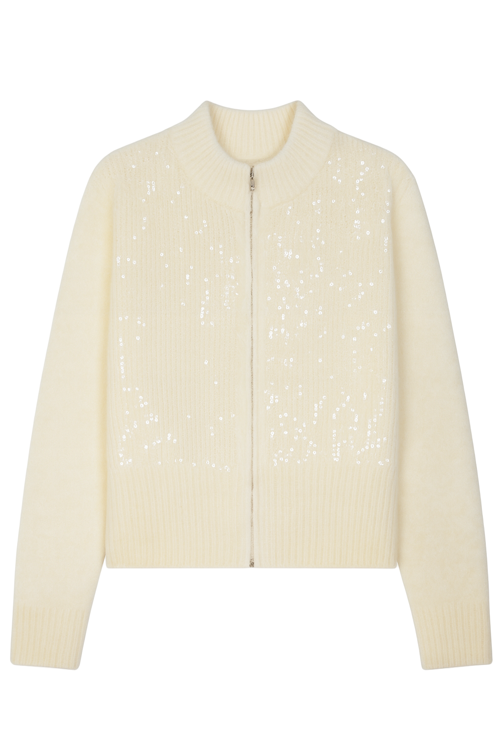 Strikcardigan med pailetter by Krone 1