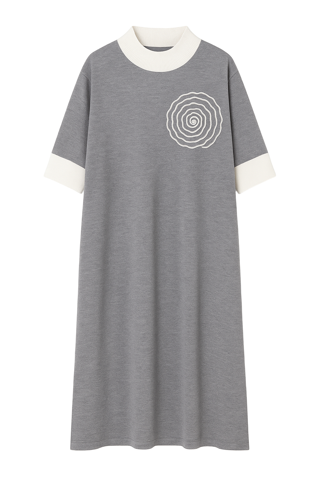 Strikkjole med blomster by Krone 1