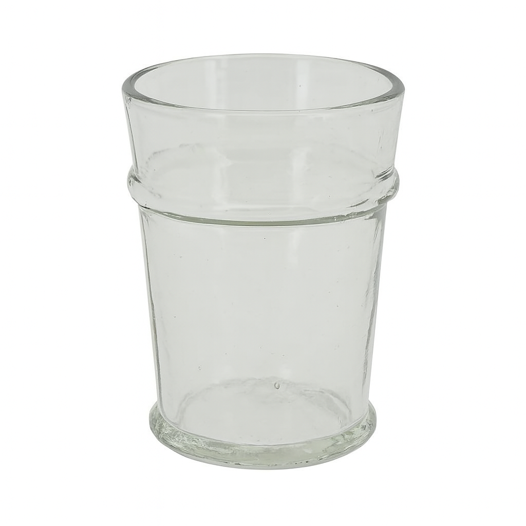 Drikkeglas med rille 8,25 x 8,25 x 11,5 cm