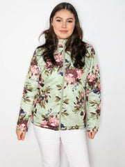 Vendbar jakke med blomster print