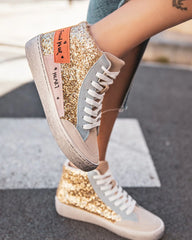 Sneakers med lapper og slid by Ideal shoes