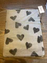 Halstørklæde med hjerter