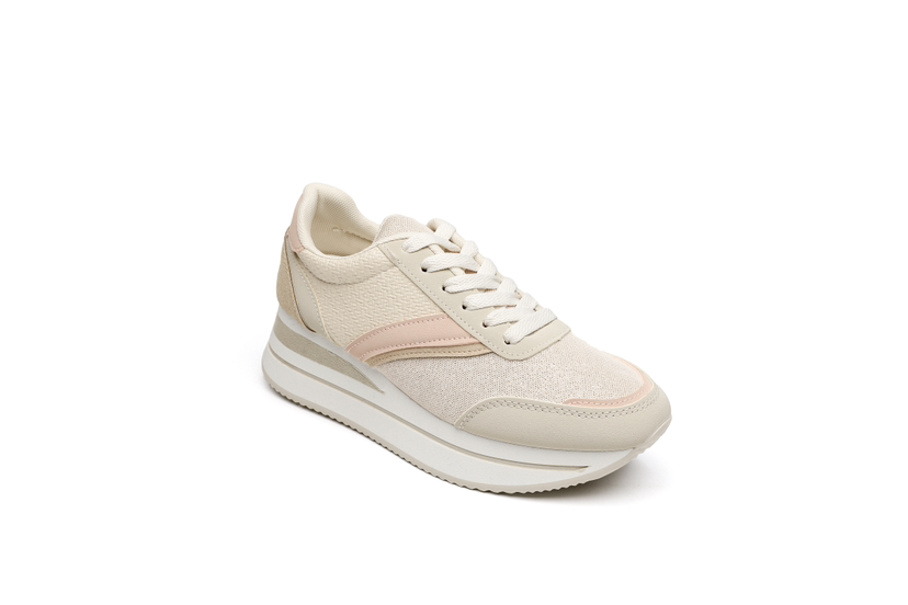 Beige og Rosa sneakers
