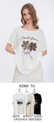 T-shirt med leopard blomster - ITMARTS25