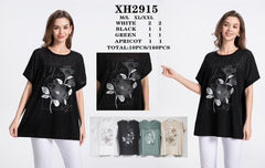 T-shirt med blomster mønster - ITMARTS25