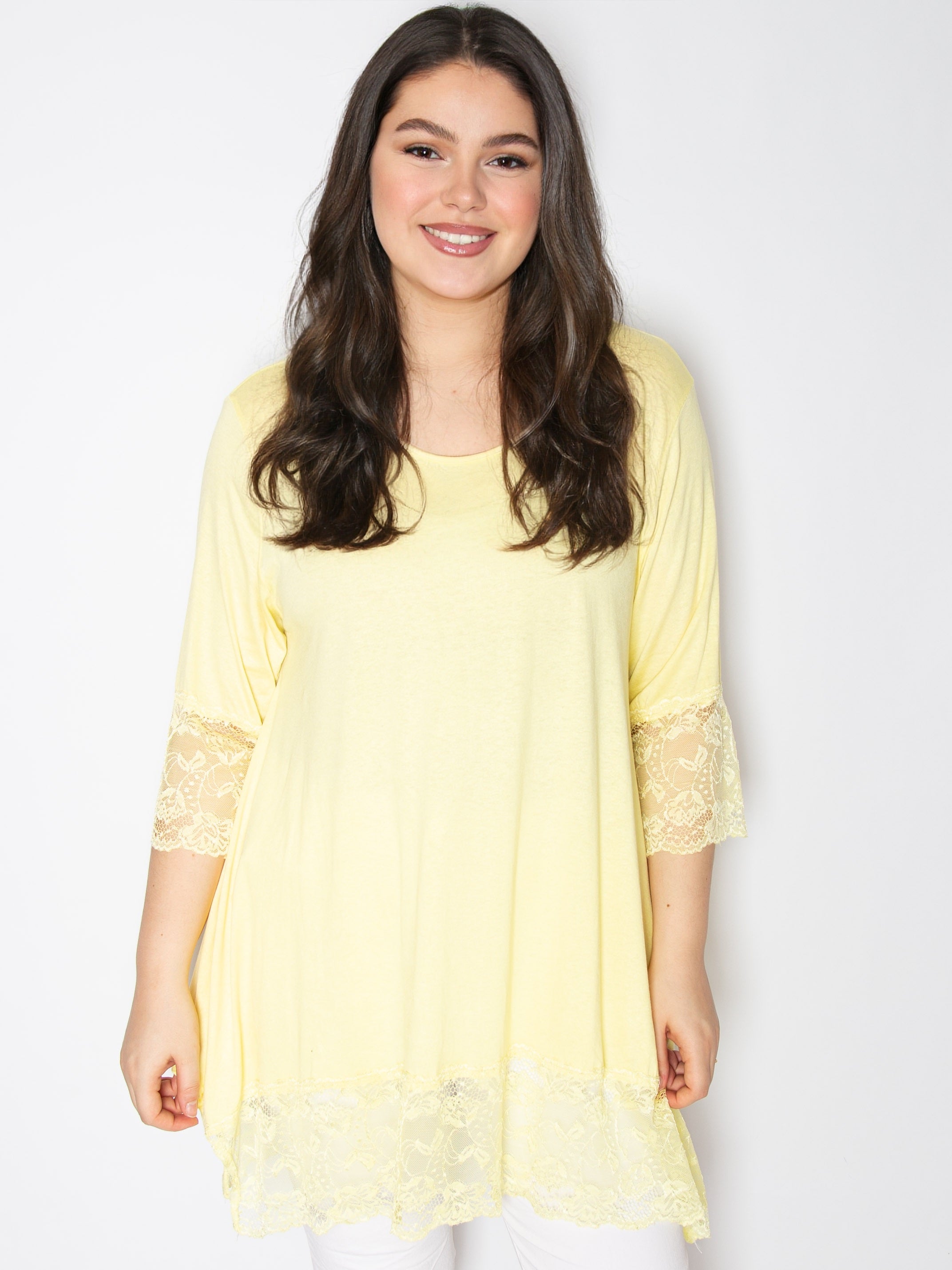 Blonde bluse trekvart ærme