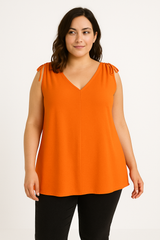 Top med bindebånd - Brystmål 130cm - Viskose Polyester