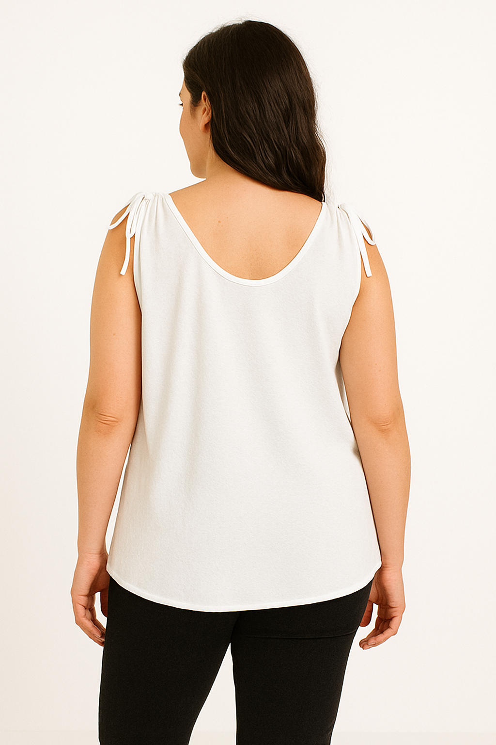 Top med bindebånd - Brystmål 130cm - Viskose Polyester