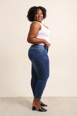 Jeans med slidtage plus size