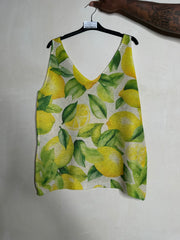 Sommerstrik top med citroner - ITMAJ25 by Ohlala