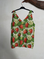 Sommerstrik top med jordbær - ITMAJ25 by Ohlala
