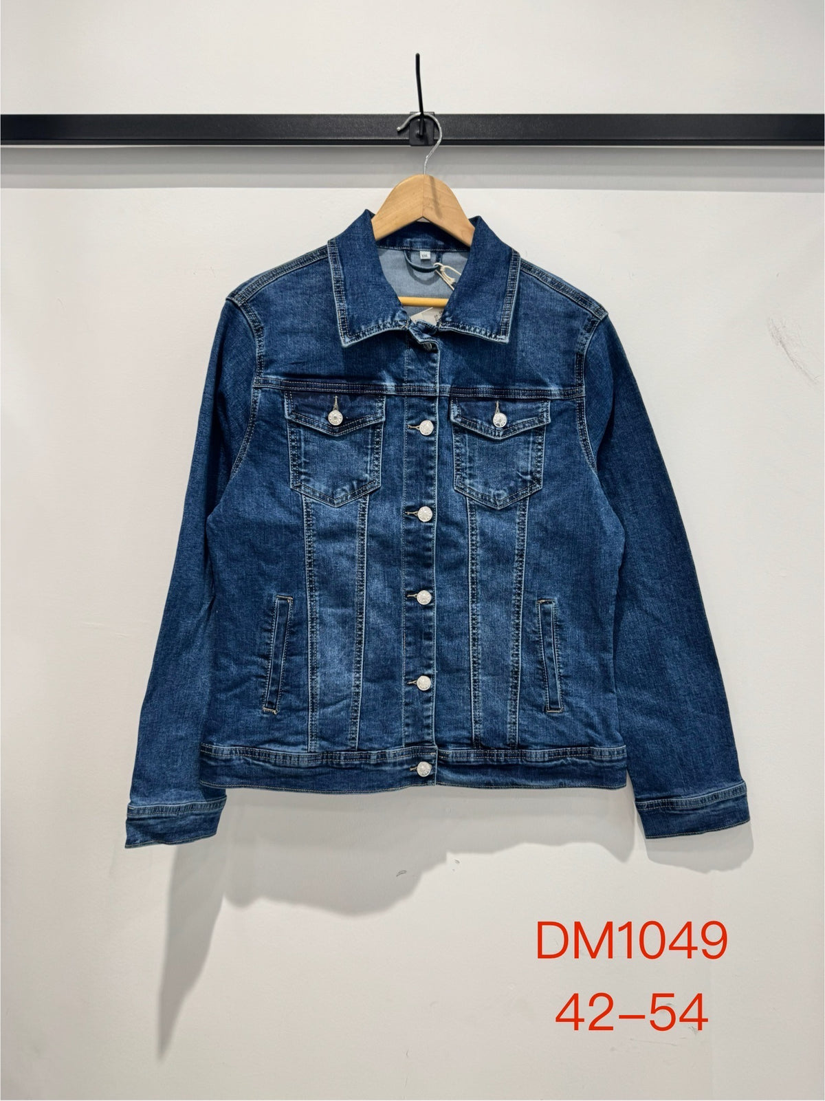 Cowboyjakke med stræk darkwash plus size by G-Smack