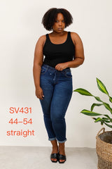 Jeans med bindebånd i talje plus size by G-Smack