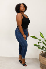 Jeans med bindebånd med fold by G-Smack